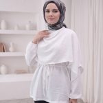 Pelerin Detaylı Bluz - Ekru – ön görünüm